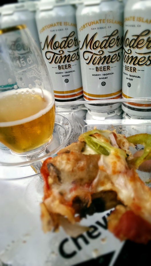 Modern Times paired with Fresh Brothers pizza